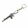 Whole 50pcsLot Game Gun Model Key Chain Metal Alloy Key Rings Keys Holders Size 6cm Blister Card Package Key Chains5985217