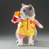 Funny Pet Costumes Waiter Cosplay Role Play Suit Clothing Halloween Christmas Clothes For Puppy Dogs Costume for a cat260O