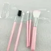 5er-Set Opp-Beutel-Make-up-Pinsel, rosa Mini-schöne Make-up-Tools, Puderpinsel, Lippenbusch 7560553