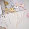 Bröllopshår Guld Brud att vara brudtärna Bridal Shower Party Rhinestone Tiara Crown Bachelorette Party Favor YQ01944