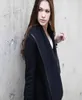 Femmes hiver manteau Long Trench bleu marine coton solide bouton col Double boutonnage élégant grande taille femmes vêtements nouveau manteau de laine