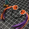 Menina Headband Halloween engraçado abóbora Faixa de Cabelo com peruca laranja roxa Rabo Boutique Cosplay cabelo varas Acessórios