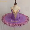 Ballettkleid Mädchen See Schwan Tutu Ballett Frauen Tanzkleid Gold Spitze Ballerina Diamant Professionelle Leistung Kostüm253v