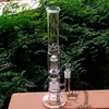 16 polegadas de vidro bong fab naric fluorescen matriz heady matriz tubulação de água recycler petróleo pilha rosa roxo bubbler waterpipes percolador