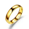 Stainless Steel 4MM Rings mens Ring Black Rose Gold couple Women Fashion hip hop Jewelry Will and Sandy Drop Shp