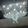Nueva lámpara de araña de cristal grande con diseño de águila, lámpara de cristal moderna para sala de estar, luces grandes para vestíbulo de hotel