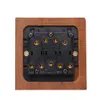 10a Retro Rostfritt stål Wood Mässing Växla Switch 1 2 3 Gang Wall Lamp Switch 86 Typ Dual Control Light Switch T200605288O