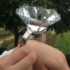 80mm 150mm Artificial Crystal Super Large Engagement Ring Wedding Props POGRAPHY PROPS JUBILITURE Födelsedagspresent Cosplay Access9859289