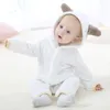 cartone animato infantile per bambini orso cappotto pagliaccetto flanella inverno caldo tutina per neonati ragazzi ragazze con cappello arrampicata vestiti tuta indumenti da notte per animali 5474214