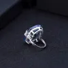 GEM039S BALLET 2120Ct Natura Iolite Blue Mystic Quartz Gemstone Cocktail Rings 925 Sterling Silver Fine Jewelry for Women9067348