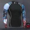 Men Shirt Compressie Sports T-shirt Fitness Men Crossfit T-shirt Lange mouw loopgymtjes voor mannelijk