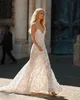 Berta Priv￩e No. 2 Abiti da sposa 2020 Spaghetti Lace Paillettes Abiti da sposa Boho Lunghezza pavimento Abito da sposa da spiaggia