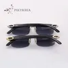 Luxury Sunglasses Natural Buffalo Horn Glasses Men Women Rimless Brand Designer Black With Original Packaging Box Cases1890