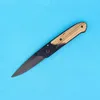 Consegna DHL Coltello pieghevole tascabile da sopravvivenza Butterfly DA44 Manico in legno Coltello tattico con lama con finitura in titanio nero