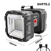 XHP 70.2ランプビーズ防水キャンプライトが付いている充電式LEDサーチライトダブルヘッドLED懐中電灯スポットライト