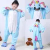 Söt Unicorn Nighthowns Baby Girls Bathrock Flannel Kids Hooded One-Piece Pyjamas Barn Natt Använd kläder Hem Cosplay Pajamas RRA1685