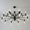 Modern Lamps Fashion Designer Black Gold Led Ceiling Art Deco Suspended Chandelier Light Lamp for Kitchen Living Room Loft Bedroom