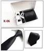 2020 Najnowsze Męskie Szerokie Krawaty Formalne Zestawy Nectie Cufflink Hanky ​​Klipy Custom Check Gravata Colar Makaron Krawaty do Business Wedding Neck Krawaty Zestaw