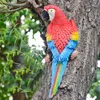 Statua di pappagallo in resina Parete a parete fai da te giardino giardino giardino decorazione animale scultura ornamento1