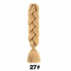 ジャンボ編み髪の合成カネカロン髪の純粋な色かぎ針編みの編組高温繊維髪2776609