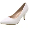 Yalnn 7cm salto alto branco mulheres sapatos bombas moda apontou toe sapatos de couro meninas negras para senhora de escritório