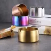 430 Stainless Steel Ashtray High Windproof Titanium Plating Cone Car Ashtray Laser Cigarette Ashtray Gift Customized SML DBC VT09162655