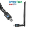 600mbps USB WiFi Adapter Dual Band 2.4GHz / 5GHz Wi-Fi Dongle Network LAN-kort Driver Gratis support Windows XP / Vista / 7/8 / 10