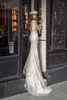 2019 Lace Mermaid Wedding Dresses Lace Appliqued Deep V Neck Sweep Train Backless Wedding Dress Bridal Gowns Custom Plus Size abiti da sposa