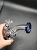 Bong de vidro 9 polegadas azul em linha e ovo perc perclator para cachimbos de água com tigela macho de 14 mm