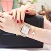 2022NEW Julius nouvelle montre d'affaires de femmes de bande de maille d'acier inoxydable carré élégant montre-bracelet à Quartz 30M étanche JA-1207