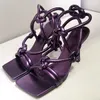 Shipping Summer Free Catwalk Models Leather Shoes Stiletto High Heels Cross Straps Cross tied Lace up Bow Sandals S