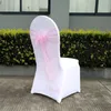 Organza Chair Sash Bow för Cover Bankett Bröllopsfest Händelse Chrismas Dekoration Sheer Organza Fabric Chair Cover Sashes 18 * 275cm xd19884