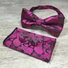 3st Set Classic Paisley Bow Ties Set Mens Fashion Bowtie Handkuft Manschettknappar Set 17 Styles Wedding Party Business Cufflinks H2815