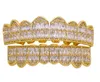 NEW Hip Hop Gold Teeth Grillz Top & Bottom Grills Dental Mouth Punk Teeth Caps Cosplay Party Tooth Rapper Jewelry