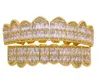 NUOVO Hip Hop Gold Denti Grillz Top Bottom Griglie Bocca dentale Punk Denti Caps Cosplay Party Tooth Rapper Jewelry