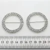 100 sztuk Dia 25mm 20mm Bar Clear Round Rhinestone Klamry do zaproszenia ślubne Diamante Wstążki