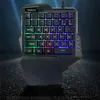 プロフェッショナル有線ゲーミングキーパッドカラフルなRGB LEDバックライト35キー片手メンブレンキーボードTeclado Mecanico Gamerキーパッド