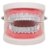 Hip Hop Gold Teeth Grillz Top & Bottom Grills Dental Mouth Punk Teeth Caps Cosplay Party Tooth Rapper Jewelry