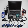 Truck Diagnostic Scanner Tool 125032 USB -länk med bärbara D630 -kablar Full Set 2 års garanti