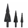 2022 New 3PCS 4-32 Black HSS Cobalt Step Drill Bit Nitrogen High Speed Steel Spiral For Metal Cone Triangle Shank Hole Cutter Plated Step Drill