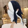 Großes Tier Wal Plüschtier Cartoon Delphin Puppe Blauwal Kissen für Kinder Mädchen Geschenk Dekoration 59 Zoll 150 cm DY50717