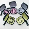 25mm 5D Custom Mini Zipper Hard Eyelashes Headphone Holder Case Portable Mink Lashes Pouch Box