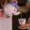 Cartoon Beauty Beast Teapot Mug Mrs Potts Chip Tea Pot Cup One Set Trevlig julklapp 2351