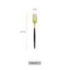 Jankng 6 SZTUK Czarne Złoto Zestawy Ze Stali Nierdzewnej Zestawy Naczynia Forks Noże Chopsticks Little Spoon Do Coffee Herbata Kitchen Party Accessory