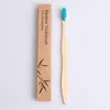 Tek kullanımlık diş fırçası otel doğal bambu sap diş fırçası gökkuşağı yumuşak kıllar bambu diş fırçası 10 renk temizleme malzemeleri cepillo de dientes istenebilir