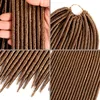 1 Pakes Deusa Locs Loira Faux Locs Cabelo de Crochê 18 polegadas Cabelo de Trança Sintética 24 Raízes Extensões de Cabelo de Crochê Macio Dreadloc2924606