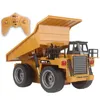 HN540 6 kanaler RC Mine Dump Truck Tipper Toy, Diecast Alloy 1:16 Stor storlek Engineering Vehicle, Vrid ljus, för Xmas Kid Födelsedagspresent, 2-1