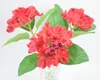 Aamazing 제품 PU 수국 꽃 홈 장식 웨딩 테이블 중앙 장식품을 위해 34cm 긴 인공 꽃 꽃다발
