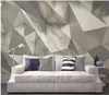 Moderne minimalistische abstracte effen geometrische wallpapers TV achtergrond wanddecoratie 3d wallpapers