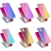 Gradient Colors Anti Shock Airbag Clear Cases For iPhone 12 Pro Max XS 8 7 Plus Transparent Phone Protective Cover For Samsung S21